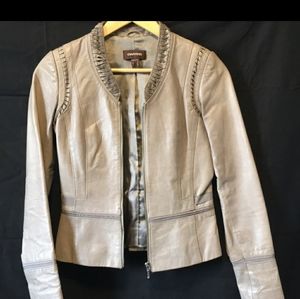 Danier cream leather jacket. Excellent con…